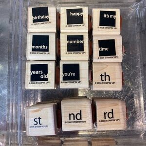 STAMPIN UP SHORT ORDER NUMBERS 24 RUBBER STAMPS BIRTHDAY MONTHS OLD CREAKYATTIC